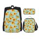 thumbnail image 1 of Fotbe White Polka Dot Sunflower A Set Escolar 3 en 1 para Niños - Mochila Duradera con Lonchera Aislante y Estuche para Lápices - Mochila Escolar para Niños y Niñas, 1 of 5