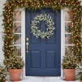 thumbnail image 4 of Abbott Collection 27-MISTLETOE-221 Frost Mistletoe Wreath, Green/White, 4 of 7