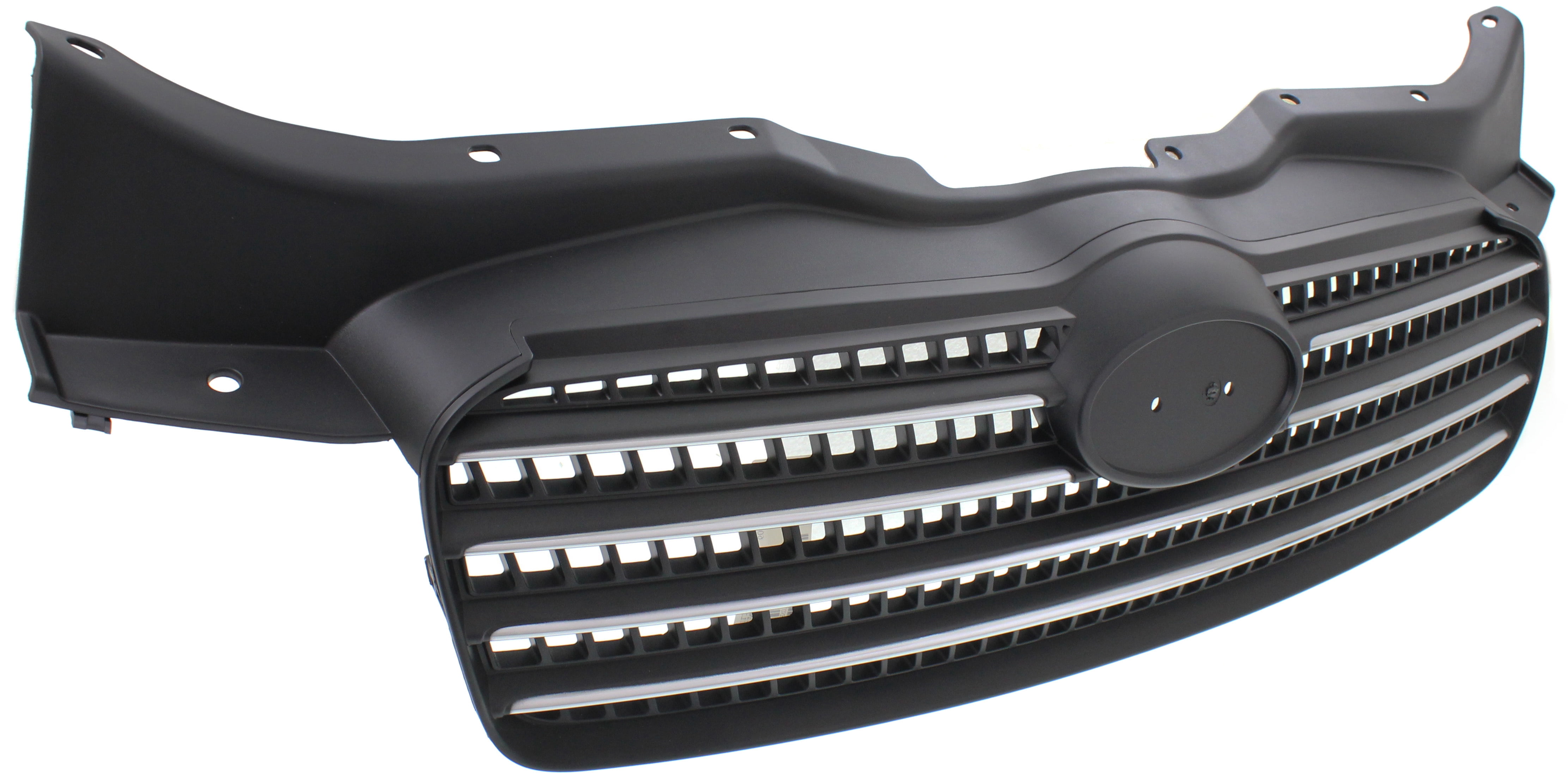 Grille Assembly Compatible With 2006-2011 Hyundai Accent Chrome Shell with Painted Black Insert
