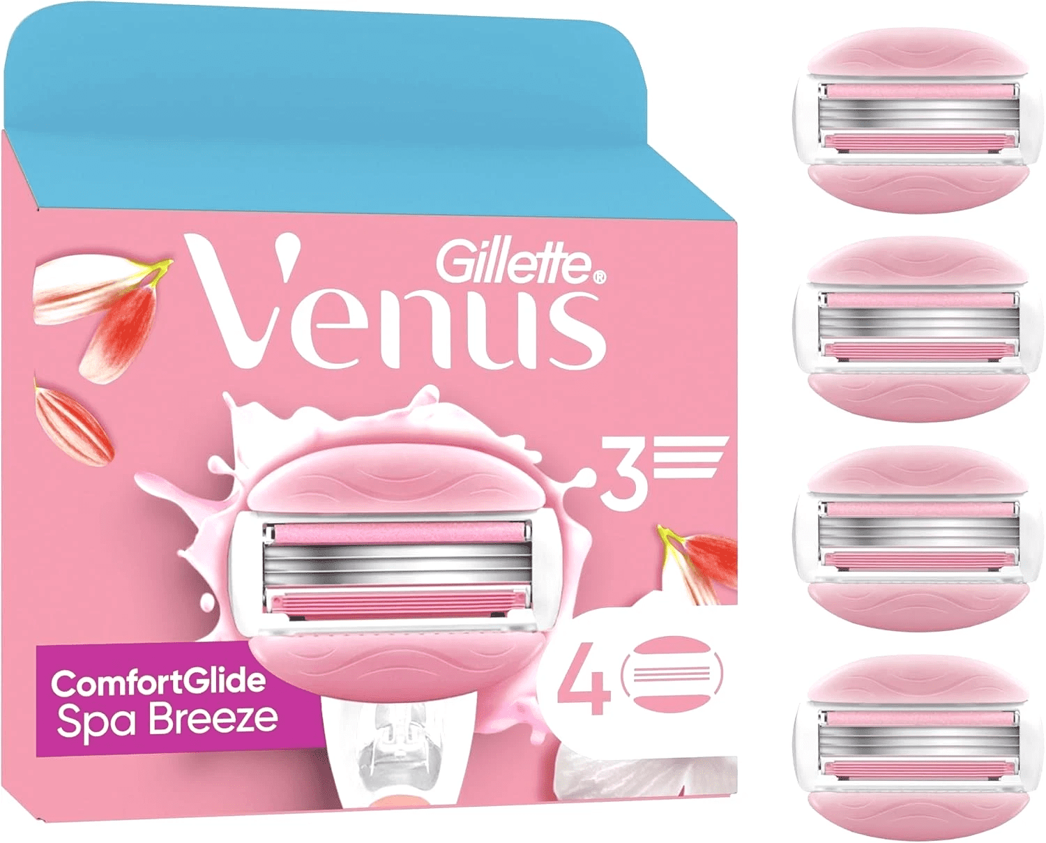 Gillette Venus Spa Breeze Refill Cartridges - 4 ct Pack of 2