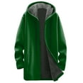 thumbnail image 5 of idosla Women's Zip Up Hoodies Oversized Fleece Long Tunic Y2K Sweatshirts Casual Long Sleeve 2025 Fall Hoodie Jacket Coat (Dark Green, XL), 5 of 5