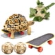 thumbnail image 1 of Juego de pelota de golosina y monopatín de entrenamiento Tortoise Treat | Bola comedero para tortugas | Juguetes de tortugas bebés para el hábitat | Paquete de 2 | Pelota de golosina de goma roja, 1 of 8