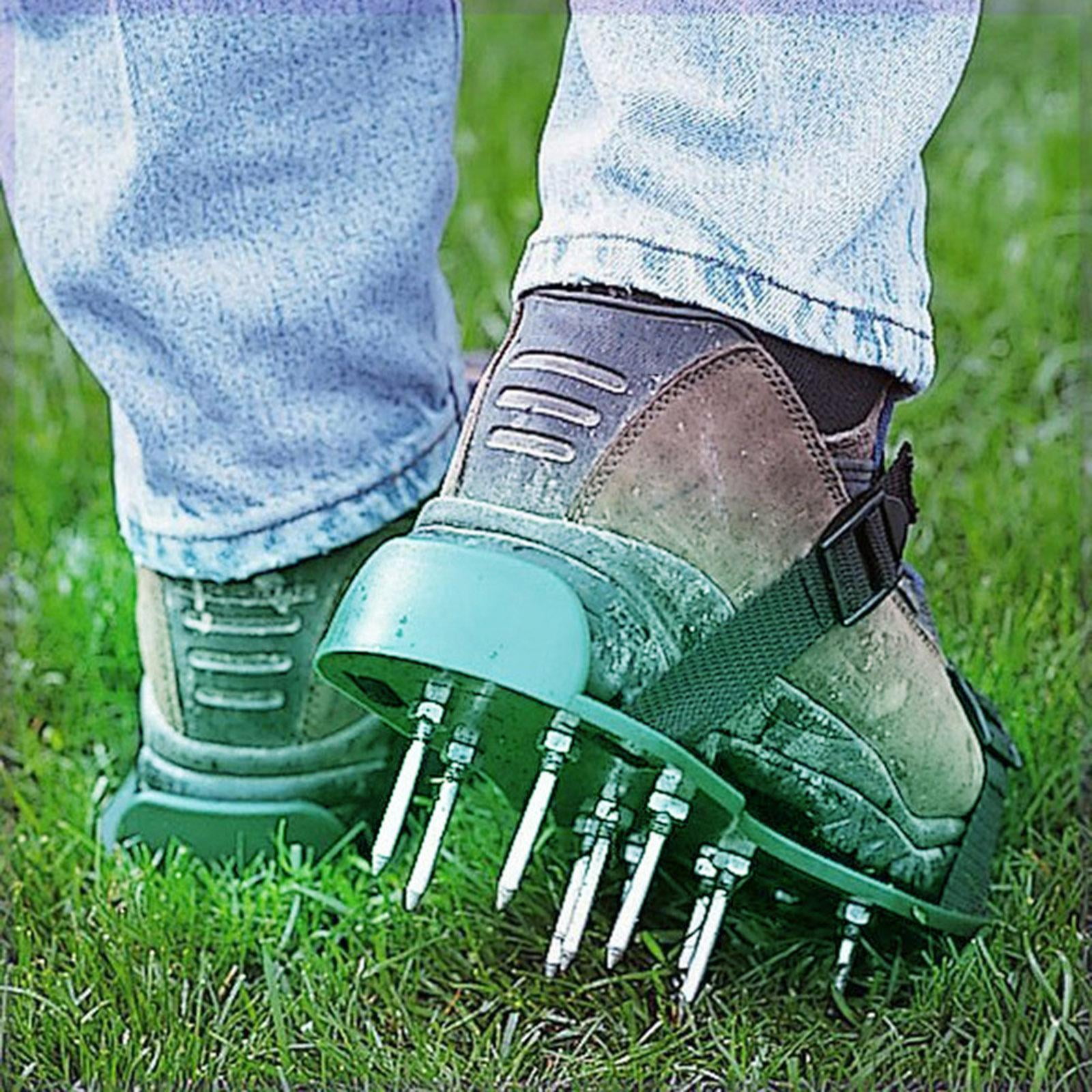 Lawn Aerator Shoes, Lawn Aerator Shoe Lawn Aerating Sandals with Adjustable Straps, 26 size garden Tools for Yard Patio Lawn Garden