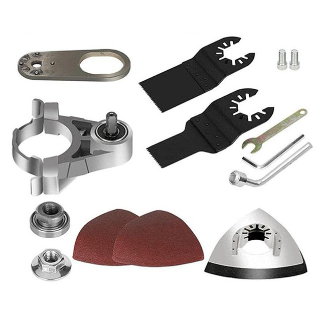 Kit d'Accessoires Oscillants Adaptateur Meuleuse d'Angle Multitool pour Outil de Coupe V1O2
