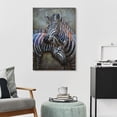 thumbnail image 4 of Empire Art Direct Zebras Hand Painted 3D Metal Wall Art, 48" x 32" x 2.5", Ready to Hang, 4 of 6