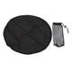 thumbnail image 5 of Cojín de asiento circular para exteriores, alfombrilla de asiento plegable portátil, alfombrilla para sentarse con aislamiento térmico para viajes, pesca, Picnic, color negro, 5 of 8