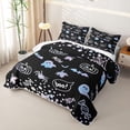 thumbnail image 3 of Homewish Spooky Animal Bed Spread Queen for Kids, Happy Halloween Pumpkin Queen Coverlet Set, 3 Pieces 1 Quilt and 2 Pillowcases, 3 of 7