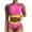 Pink, variant on Elainilye Fashion Womens Swimsuit Sexy Split Bikini Two-Piece Color Matching Beach Padded Bra Swimsuit,Green