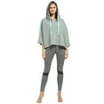 thumbnail image 7 of Women’s Crop Top Hoodie Sweatshirt Oversized Casual 3/4 Sleeve One Size Grey, 7 of 7