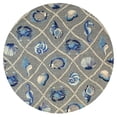 thumbnail image 1 of HomeRoots 354125 7 ft. 6 in. Round UV-Treated Polypropylene Grey Area Rug, 1 of 1