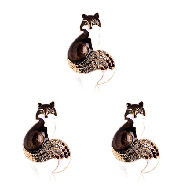 Qarigey Broches de diamantes de imitación para mujer, alfileres de joyería de dibujos animados en forma de animales, accesorios de insignia para ropa, Type7 NO7 Qarigey CBP224930