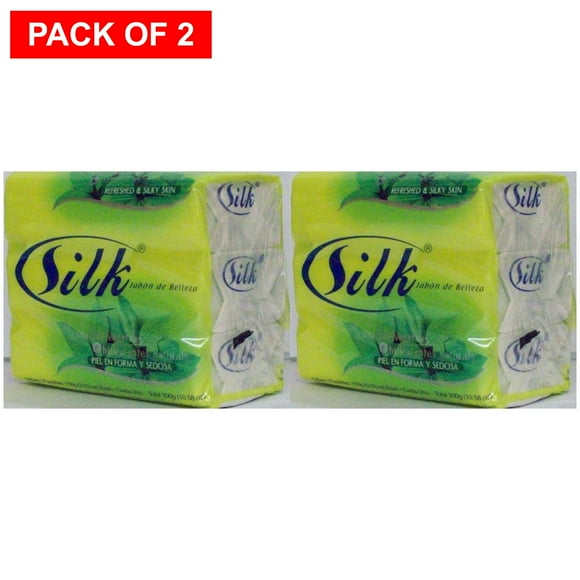 Silk Beauty Bar with Herbal Extract & Natural Moist. Refreshed & Silky Skin, 3 Bars In 1 Pk, 100g (Pack Of 2)