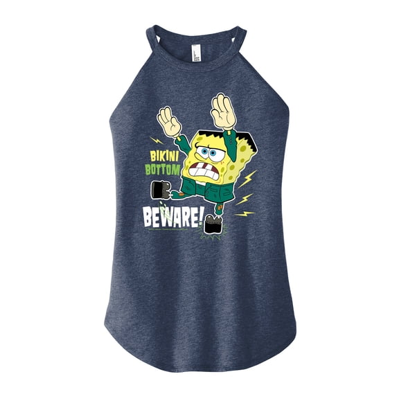 SpongeBob SquarePants - Bikini Bottom Beware - Juniors High Neck Tank Top