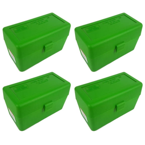 MTM 50 Round Flip-Top 270 Win 280 Rem 30-06 Rifle Ammo Box - Green (4 Pack)