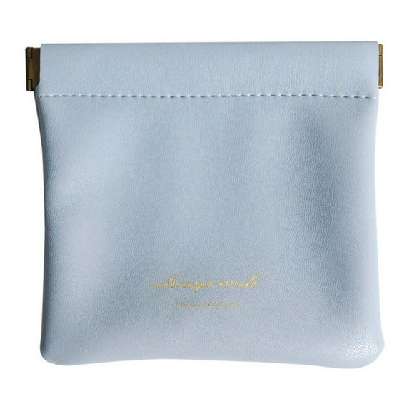 Portable Lipstick Storage Bag Sundries Case Ins style Cosmetic Bag Earphone Protective Sleeve Mini Earphone Bag Small Coin purse LIGHT BLUE S