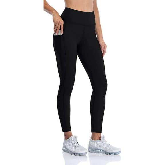 Women's Winter Thermal Fleece Lined Leggings High Rise Yoga Pants With Pockets