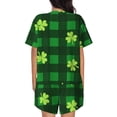 thumbnail image 3 of Lsque Happy St. Patrick's Day5 Women's Short-Sleeved Pajama Set - 2 Piece Soft and Lightweight Sleepwear Set-Large, 3 of 9