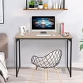thumbnail image 4 of | 39 Inch Computer Desk | Nature | Office Desk with Metal Frame, Adjustable Feet | Water-Resistant, Scratchproof Surface | Sturdy Writing Table for Home Office or Study | Pack of 1, 4 of 5