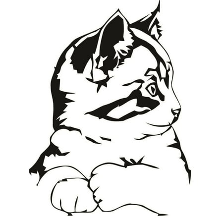 Do It Yourself Wall Decal Sticker Cat Design Animal Kids Boys Girls Bedroom 14 X28 Do It Yourself Wall Decal Sticker Cat Design Animal Kids Boys Girls Bedroom 14 X28