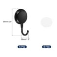 thumbnail image 2 of Ganchos adhesivos Uxcell, paquete de 6 ganchos adhesivos para pared, ganchos redondos para toallas, negros, 2 of 7