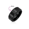 thumbnail image 3 of Bling Jewelry Mens Beveled Edge Gunmetal Black Silver Titanium Wedding Band Ring Comfort Fit 8MM, 3 of 5