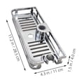 RENACLIPY 2-Piece Bathroom Shower Shelf ABS Wall Mounted Storage Rack ...
