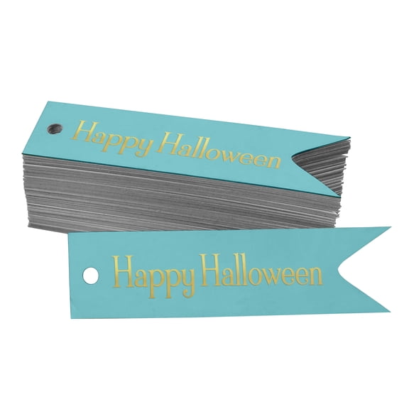 Inkdotpot Real Gold Foil Happy Halloween Halloween Tags Favor Hang Paper Tags 50 Pieces