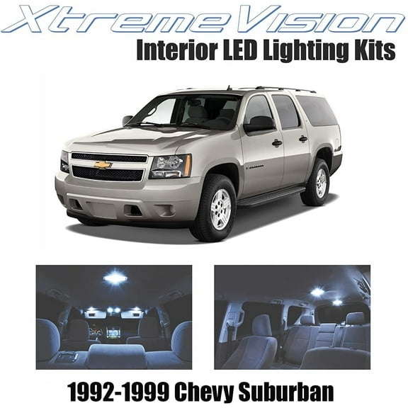 Xtremevision Interior LED for Chevy Suburban 1992-1999 15 Pieces Cool White Interior LED Kit Installation Tool