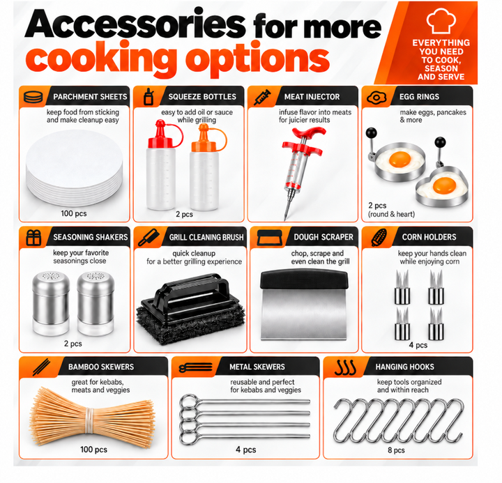 KOYMISKU 40-Piece Flat Top Griddle Accessories Kit with Carry Bag photo 8