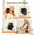 thumbnail image 6 of ALLJOY Lumbar Support Massager Pillow with Heat, Back Massager for Pain Relief, Neck Massger, 3 Heating Levels & 4 Mode & 3 Intensities, Christmas&Birthday Gifts for Women Men, 6 of 9