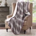 thumbnail image 1 of Regal Comfort Faux Fur Sherpa Throw Blanket - 50" x 70" Soft & Plush, Warm & Fuzzy Oversized Twin Velvet Fleece Blanket for All Seasons in Snake Skin, 1 of 3