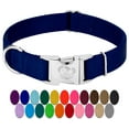 thumbnail image 2 of Country Brook Petz® Vibrant 10 Color Selection - Medium Premium Nylon Dog Collar - 1 inch Wide - Royal Blue, 2 of 7
