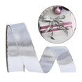 thumbnail image 2 of Cinta de 10 yardas (25 mm) para manualidades, adornos, lazos, proyectos florales y más. Plata, 2 of 9