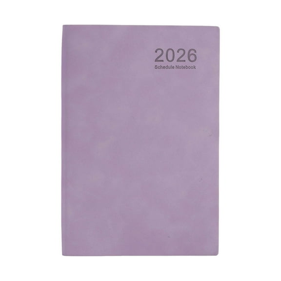 HWHCGZ Planner Notebook Calendar, 160 Sheets, 320 Pages,January 2026 - December 2026, 5.7" x 8.3", Schedule Organizer for Work & School,Purple,Style B