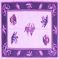 thumbnail image 1 of Ahgly Company Indoor Square Southwestern Purple Country Area Rugs, 5' Square, 1 of 4