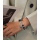 thumbnail image 4 of Fulu Otoño Pulseras Apilables Con Cuentas Para Mujer Boho Wrap Pulsera De Plata En Capas Joyería De Moda Regalos Para Ella (17-Negro), 4 of 5