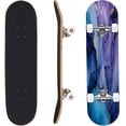 thumbnail image 5 of Skateboards for Beginners Currents translucent hues snaking swirls foamy sprays color shape 31"x8" Maple Double Kick Concave Boards Complete Skateboards Outdoor for Adults family friends Gifts, 5 of 5