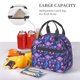 thumbnail image 5 of Fotbe Blue Skull Rose Bolsa de Almuerzo con Estampado, Lonchera Aislada, Contenedores de Comida Reutilizables Tipo Cooler a Prueba de Fugas, 5 of 7