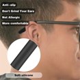 thumbnail image 4 of GIXUSIL Silicone Glasses Ear Grip, Comfort Non Slip Glasses Ear Grippers, Glasses Ear Cushion, Eyeglass Temple Tips Sleeves Anti Slip Eyeglass Ear Pads for Sunglasses (5 Pairs, Black), 4 of 7