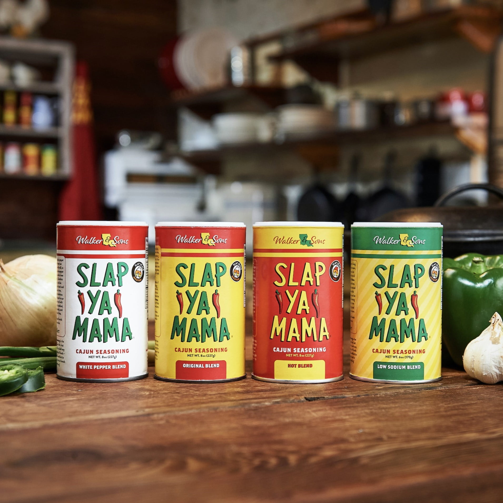 Slap Ya Mama Cajun Seasoning by Walker & Sons, Original Blend, 16 oz Canister – Certified Cajun, Gluten Free, No MSG