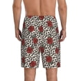 thumbnail image 4 of Lsque Leopard Print Rose Mens Sleep Pajama Shorts,Short Pajama Pants, Cotton Ultra-Soft Knit-XX-Large, 4 of 9