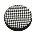 thumbnail image 3 of Gaeub Houndstooth Black And White 14-17in Tire Cover, Spare Tire Cover, for Camper Caravan, Trailer, Car, Truck, SUV, Jeep - 17 inch, 3 of 9