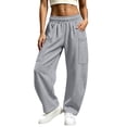 thumbnail image 4 of Jovrlynd Womens Cargo Sweatpants 2026 Elastic High Waist Wide Leg Sweat Pants with Multi Pockets, S-2XL, 4 of 7