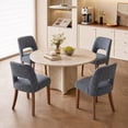thumbnail image 3 of Usiant Dining Chairs Set of 4, with Solid Wood Legs for Dining Room, Kitchen and Living Room,Navy, 3 of 13
