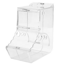 Hamster Rabbit Food Dispenser Clear Automatic Pet Feeder for Hamster Guinea Pigs Food Bowl Container