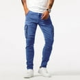 thumbnail image 5 of Luwomo Jeans for Mens Fashion Oversized Ripped Slim Fit Straight Leg High Waist Long Trousers Regular Denim Pants Dark Blue,L, 5 of 5