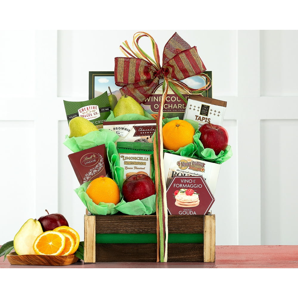 Wine Country Fruit and Favorites Basket by Wine Country Gift Baskets