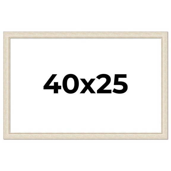 40x25 Frame White Real Wood Picture Frame Width 1.75 inches | Interior Frame Depth 0.5 inches |