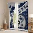 thumbnail image 3 of jejeloiu Rugby Game Gaming Black Out Curtains,Kids Football Sport Curtains Pack of 2 (42x63 Each) For Teens, 3 of 6