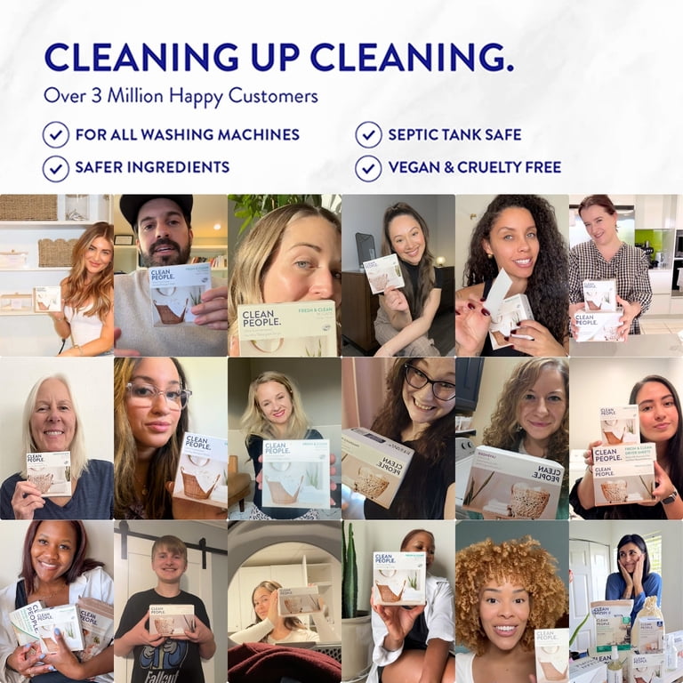 Clean People Fragrance Free Fabric Softener Dryer Sheets, 120 Pack